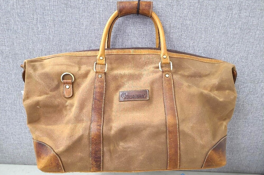 NEW FH WADSWORTH HAMPTON Canvas + Leather Bag - Travel